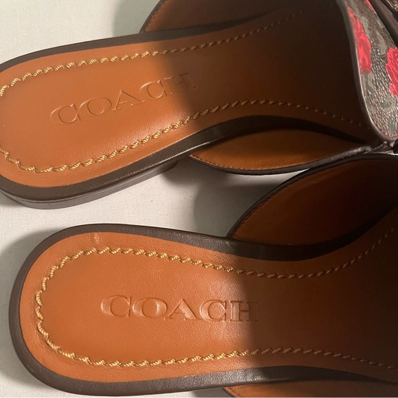 Coach Tassel Loafer Slide / Mule with Camo Rose Print 7 - Picture 3 of 5